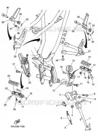 SUPPORT / REPOSE PIEDS pour Yamaha MT03 2009