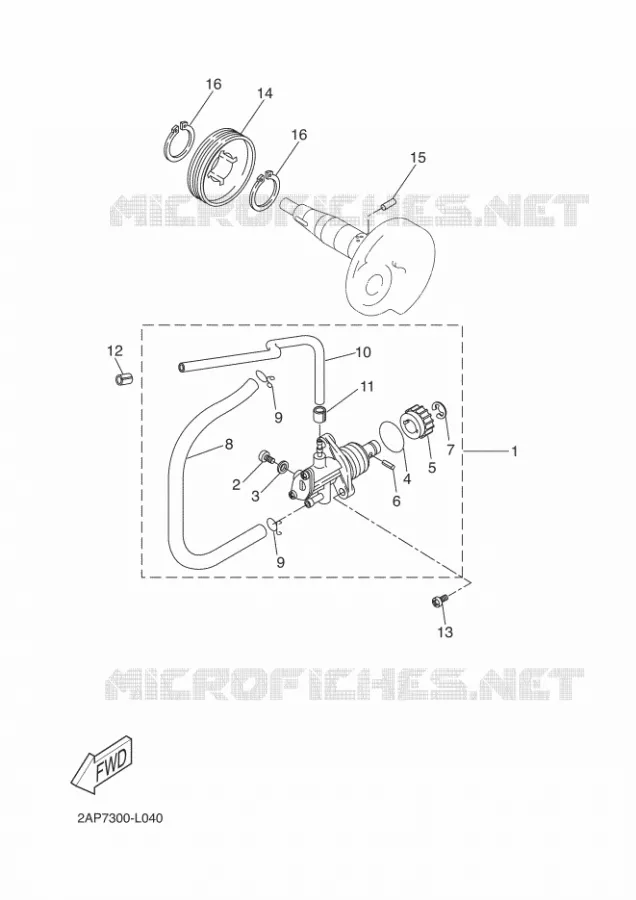 POMPE A HUILE Yamaha SCOOTER 50 2013 NEOS  YN50