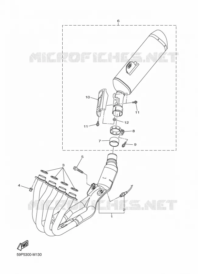 ECHAPPEMENT Yamaha MOTO 800 2013 FAZER ABS  FZ8-SA