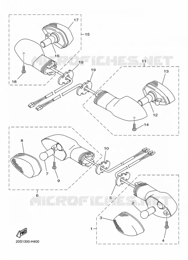 CLIGNOTANT Yamaha MOTO 800 2013 FAZER ABS  FZ8-SA