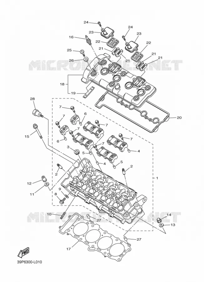CULASSE Yamaha MOTO 800 2013 FAZER ABS  FZ8-SA