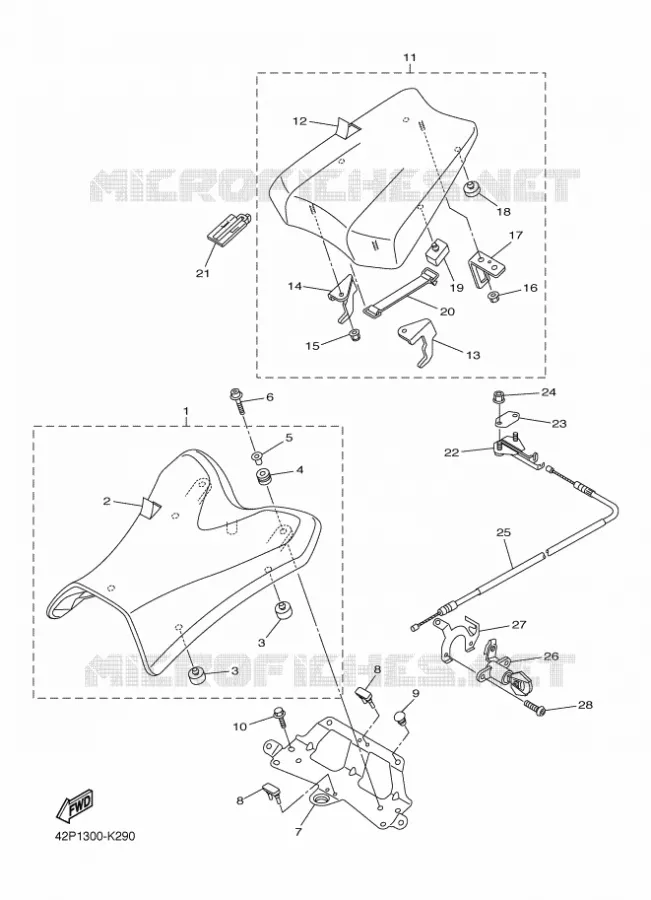 SELLE Yamaha MOTO 800 2013 FAZER ABS  FZ8-SA