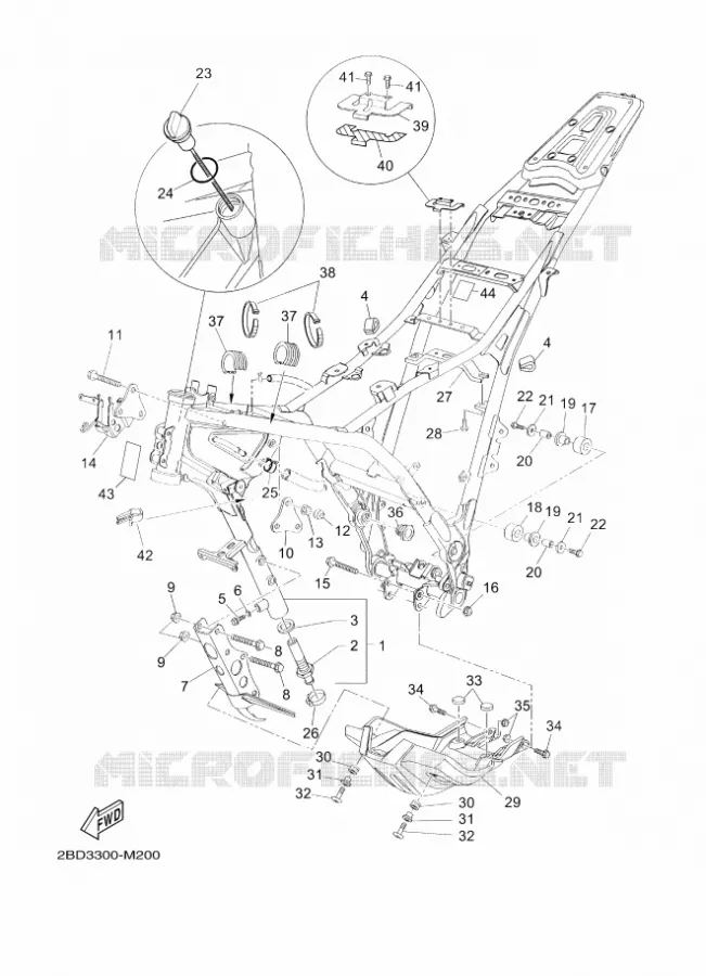 CADRE Yamaha MOTO 660 2013 XTZ TENERE  XT660Z