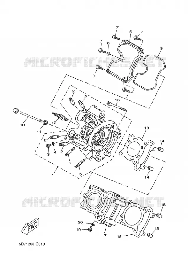CULASSE Yamaha MOTO 125 2011 R125  YZF-R125