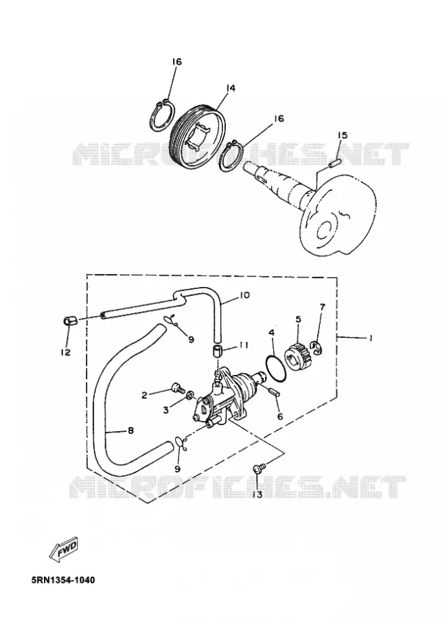 POMPE A HUILE Yamaha SCOOTER 50 2011 OVETTO  YN50 OVETTO