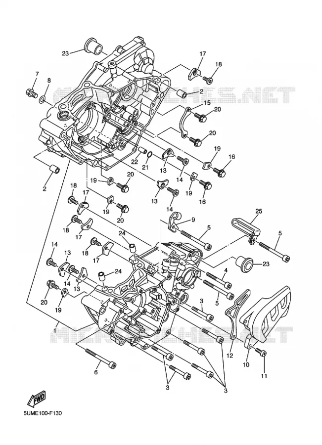 CARTER MOTEUR Yamaha MOTO 250 2009 WRF  WR250F