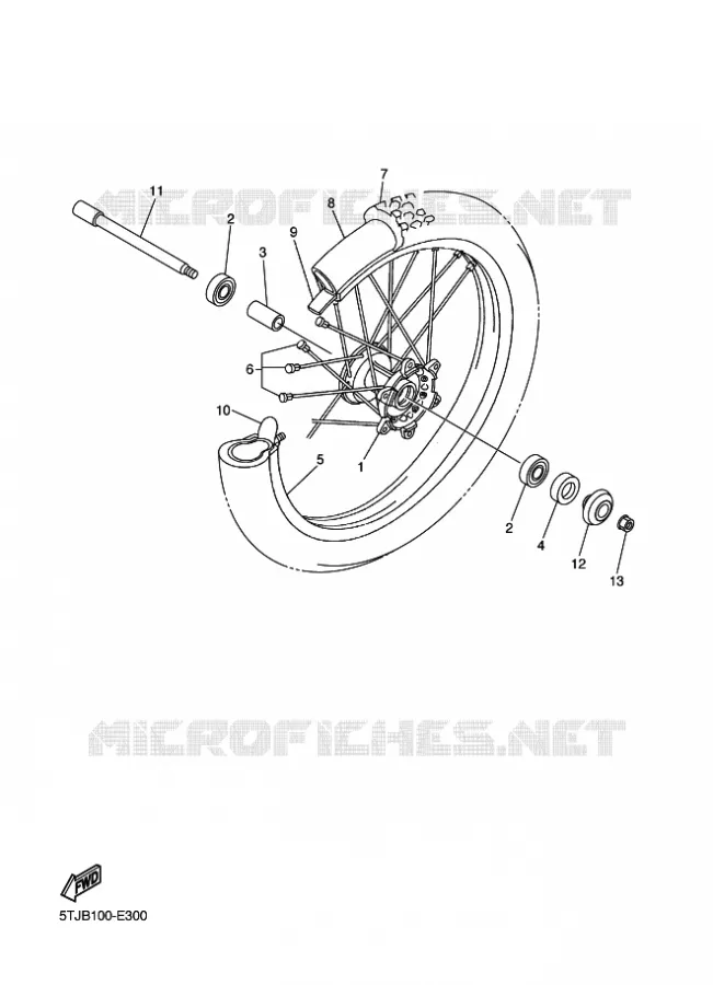 ROUE AVANT Yamaha MOTO 250 2010 WRF  WR250F