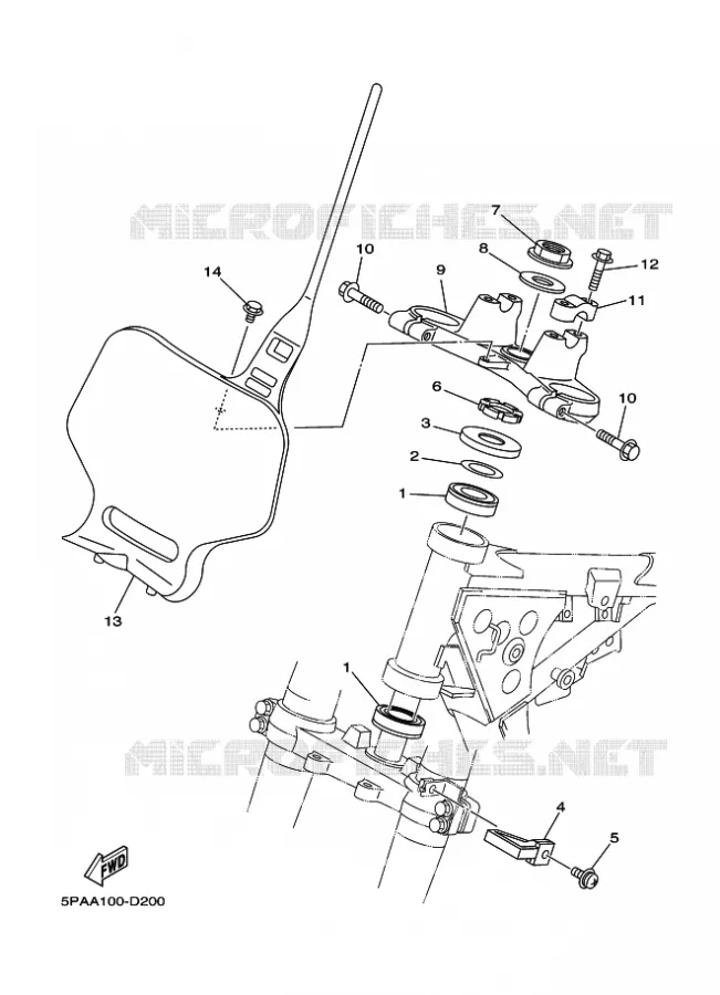 DIRECTION Yamaha MOTO 85 2009 YZ  YZ85 YZ85Y