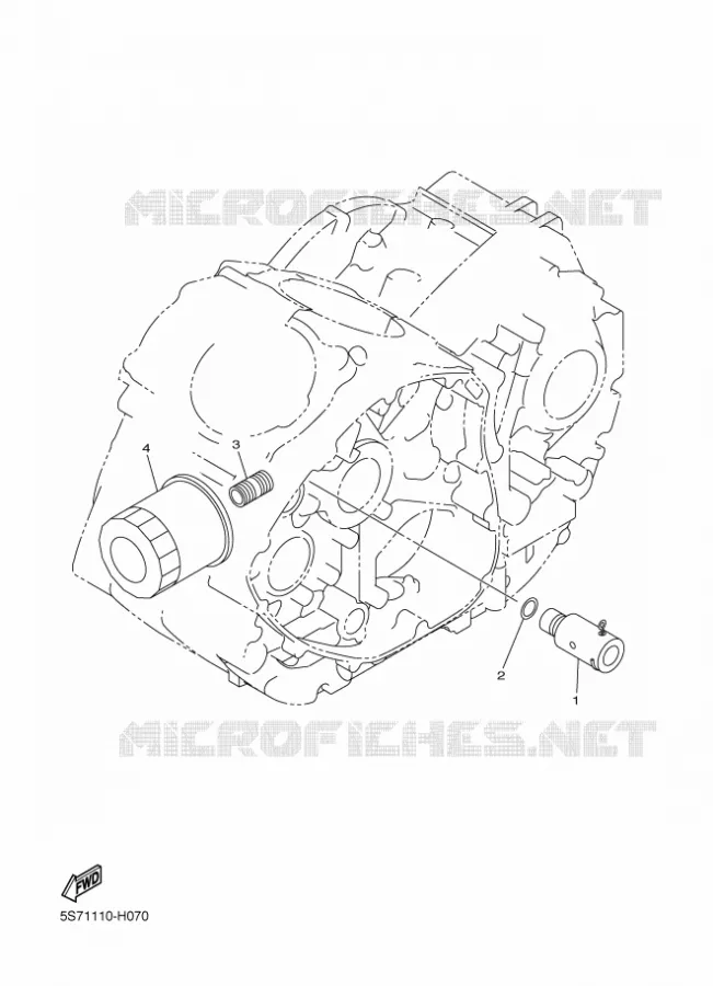 FILTRE A HUILE Yamaha MOTO 950 2009 MIDNIGHT STAR  XVS950A
