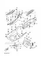 SUPPORT / REPOSE PIEDS pour Yamaha XCITY 2009