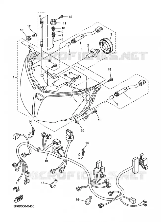 PHARE  Yamaha MOTO 1300 2009 FJR ABS  FJR1300A