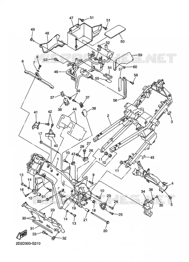CADRE Yamaha MOTO 1300 2009 FJR AS ABS  FJR1300AS