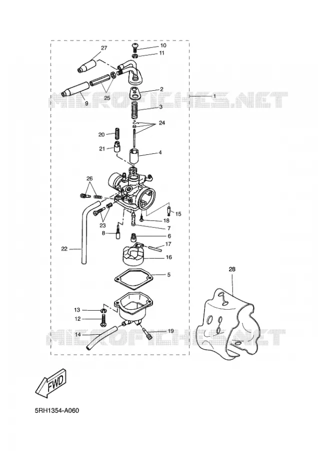 CARBURATEUR Yamaha SCOOTER 50 2009 ROCKET  CW50RSP POWER ROCKET