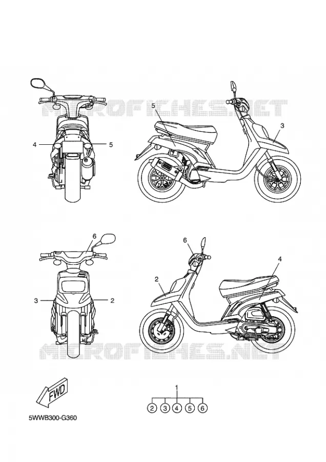 EMBLEME Yamaha SCOOTER 50 2009 BOOSTER  CW50 BW'S