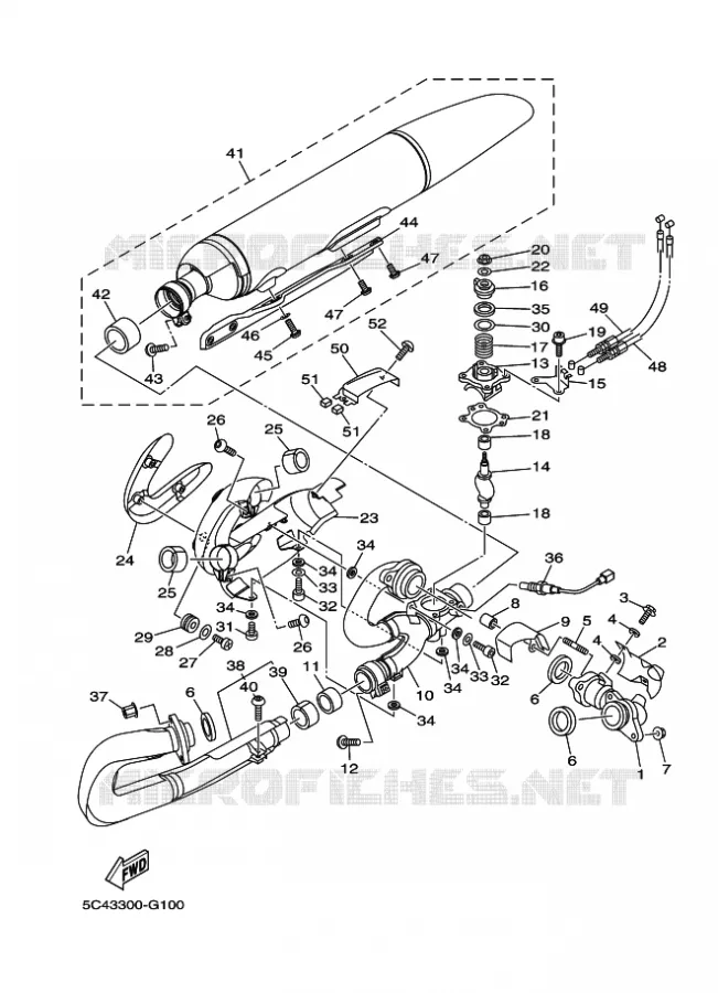 ECHAPPEMENT Yamaha MOTO 1900 2009 MIDNIGHT STAR  XV1900A MIDNIGHT STAR