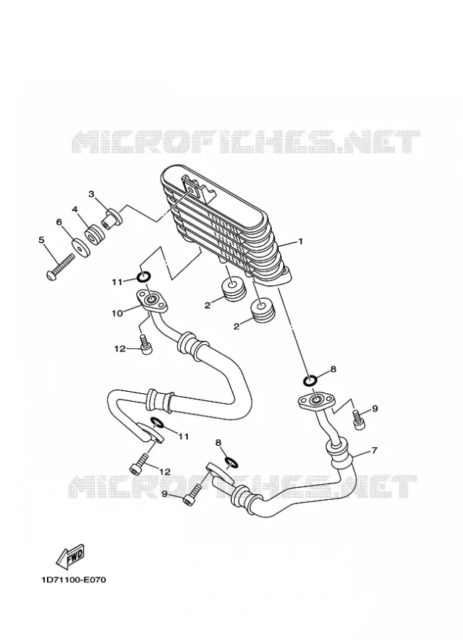 RADIATEUR D'HUILE / ECHANGEUR Yamaha MOTO 1900 2009 MIDNIGHT STAR  XV1900A MIDNIGHT STAR