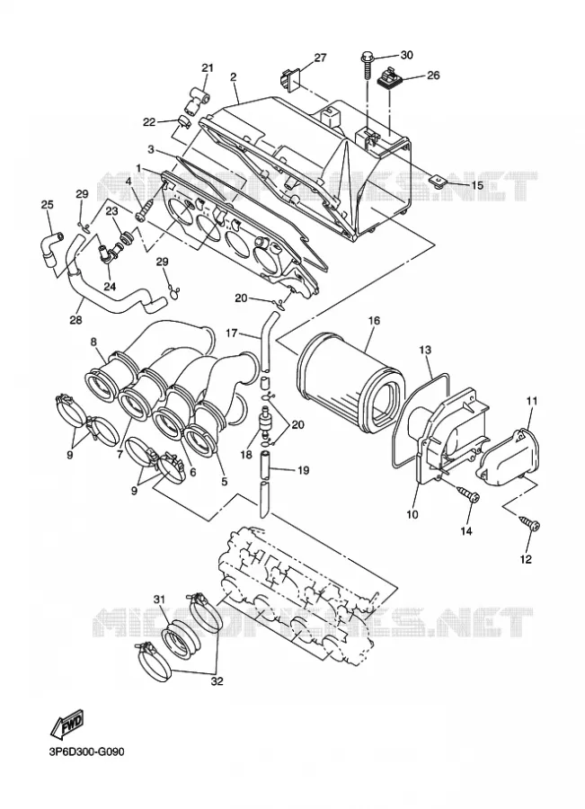 ADMISSION Yamaha MOTO 1300 2009 FJR ABS  FJR1300A