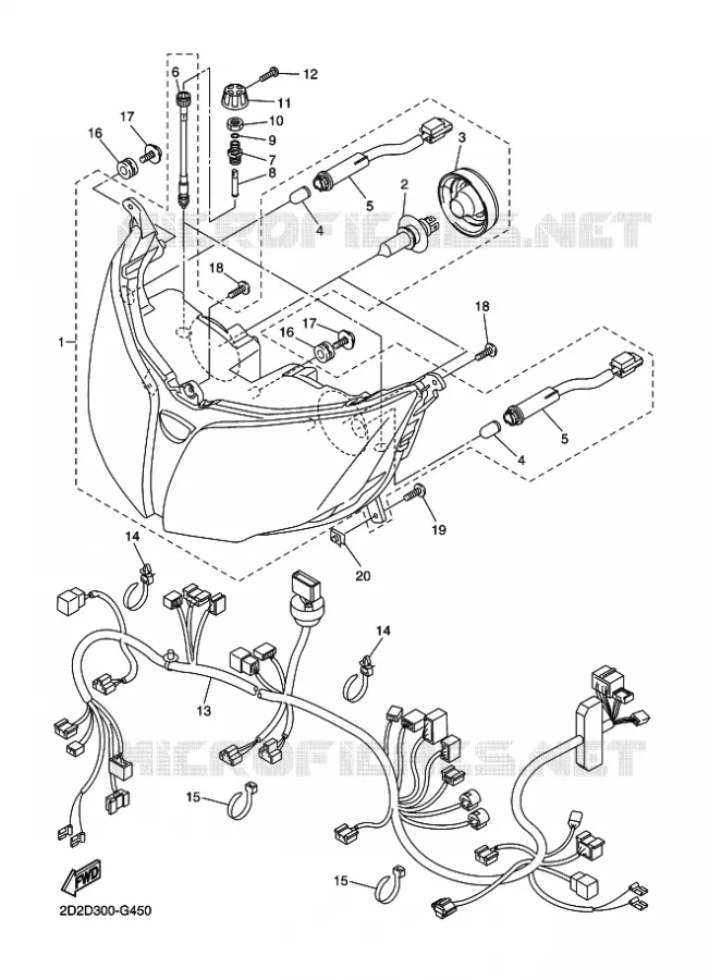 PHARE  Yamaha MOTO 1300 2009 FJR AS ABS  FJR1300AS