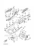 SUPPORT / REPOSE PIEDS pour Yamaha XCITY 2009