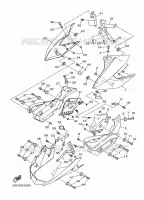 COUVERCLE LATERAL 2 pour Yamaha XJ6 ABS 2009