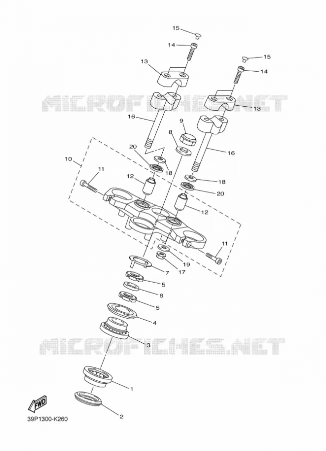 DIRECTION Yamaha MOTO 800 2013 FZ8 ABS  FZ8-NA