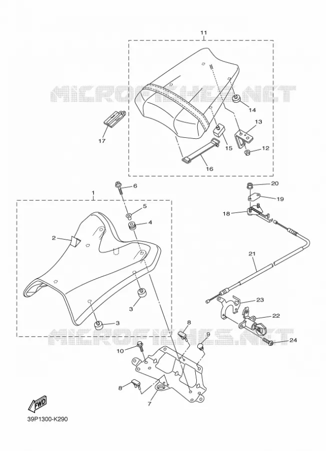 SELLE Yamaha MOTO 800 2013 FZ8 ABS  FZ8-NA