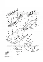 SUPPORT / REPOSE PIEDS pour Yamaha XCITY 2009