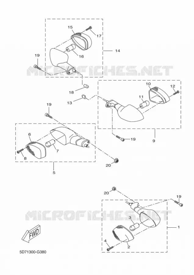 CLIGNOTANT Yamaha MOTO 125 2009 R125  YZF-R125