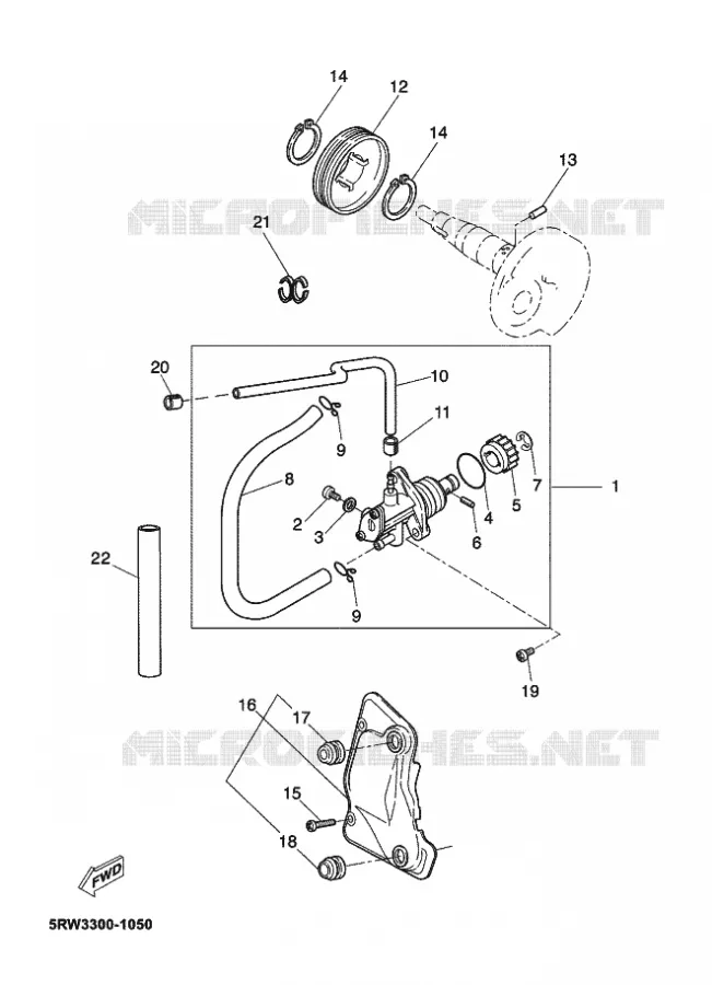 POMPE A HUILE Yamaha SCOOTER 50 2010 MACH  CS50Z MACH G LIQUIDE