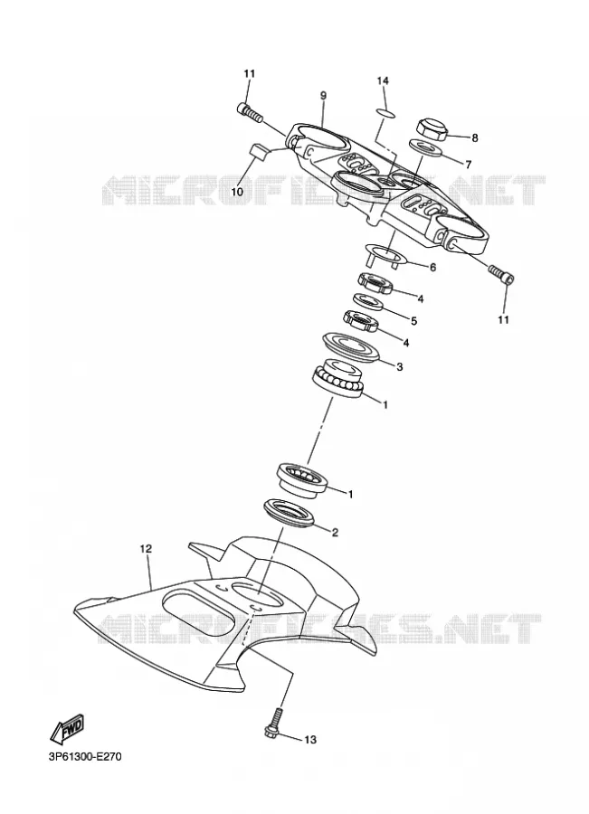 DIRECTION Yamaha MOTO 1300 2010 FJR AS  FJR1300AS