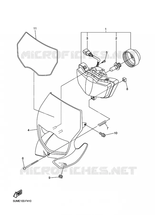PHARE  Yamaha MOTO 250 2010 WRF  WR250F