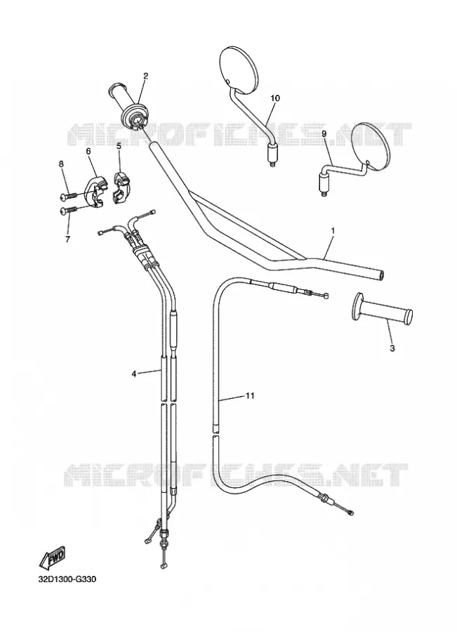 GUIDON ET CABLES Yamaha MOTO 250 2010 WRX  WR250X