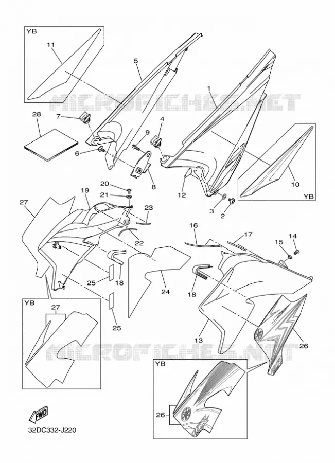 COUVERCLE LATERAL Yamaha MOTO 250 2010 WRX  WR250X