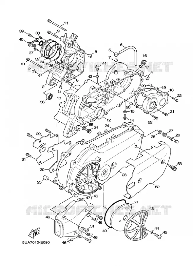 CARTER MOTEUR Yamaha SCOOTER 125 2010 FLAME X  XC125 FLAME X