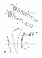 ARBRE A CAMES / CHAINE DE DISTRIBUTION pour Yamaha XJ6 DIVERSION ABS 2010