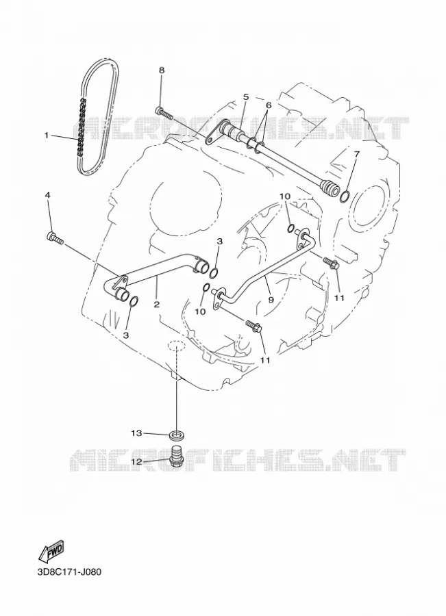 POMPE A HUILE Yamaha MOTO 1300 2010 MIDNIGHT STAR  XVS1300A