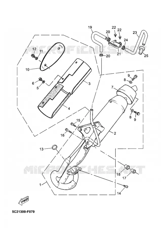 ECHAPPEMENT Yamaha SCOOTER 50 2010 NEOS  YN50 NEO'S