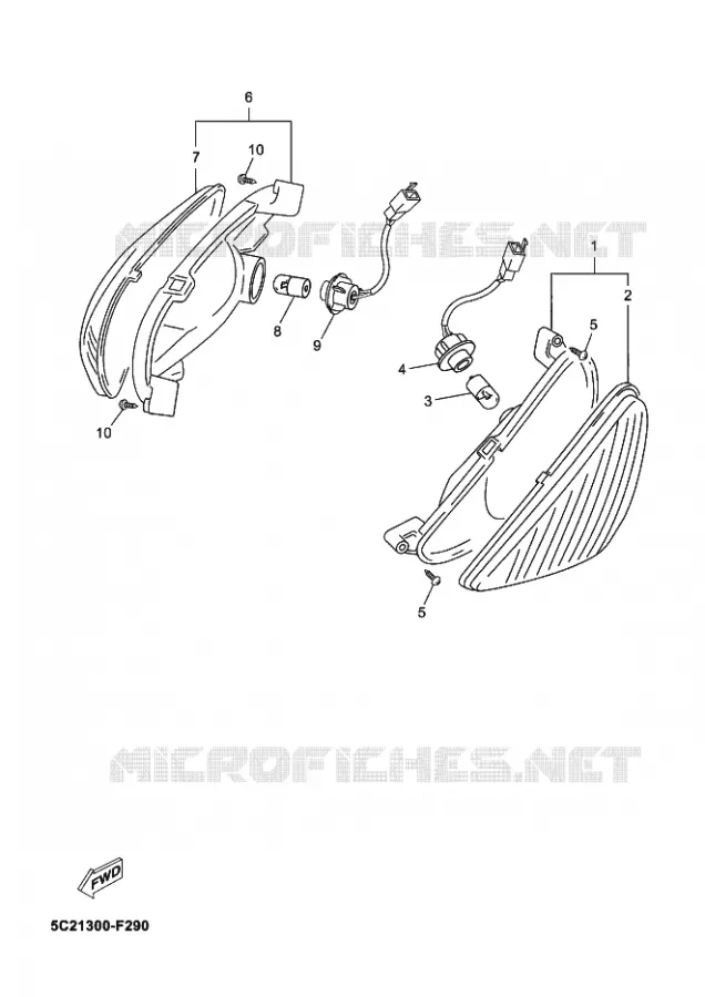CLIGNOTANT Yamaha SCOOTER 50 2010 NEOS  YN50 NEO'S