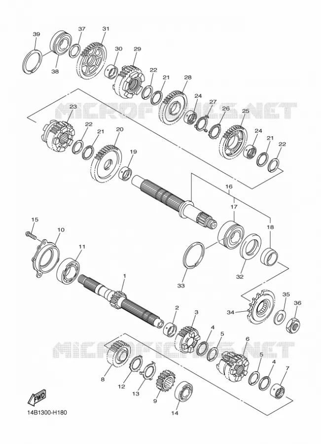 TRANSMISSION Yamaha MOTO 1000 2010 R1  YZF-R1