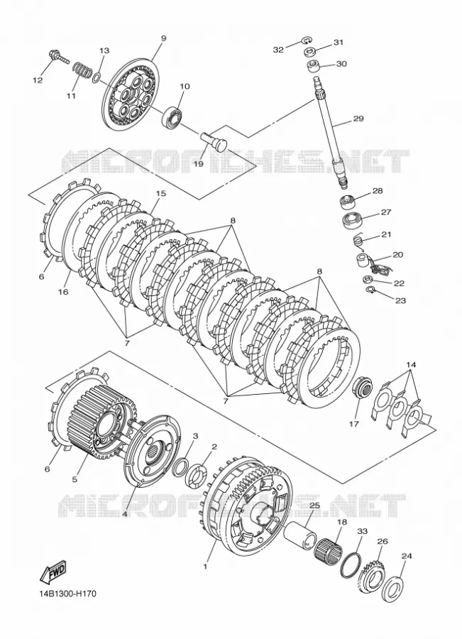 EMBRAYAGE DE DEMARREUR Yamaha MOTO 1000 2010 R1  YZF-R1 R1