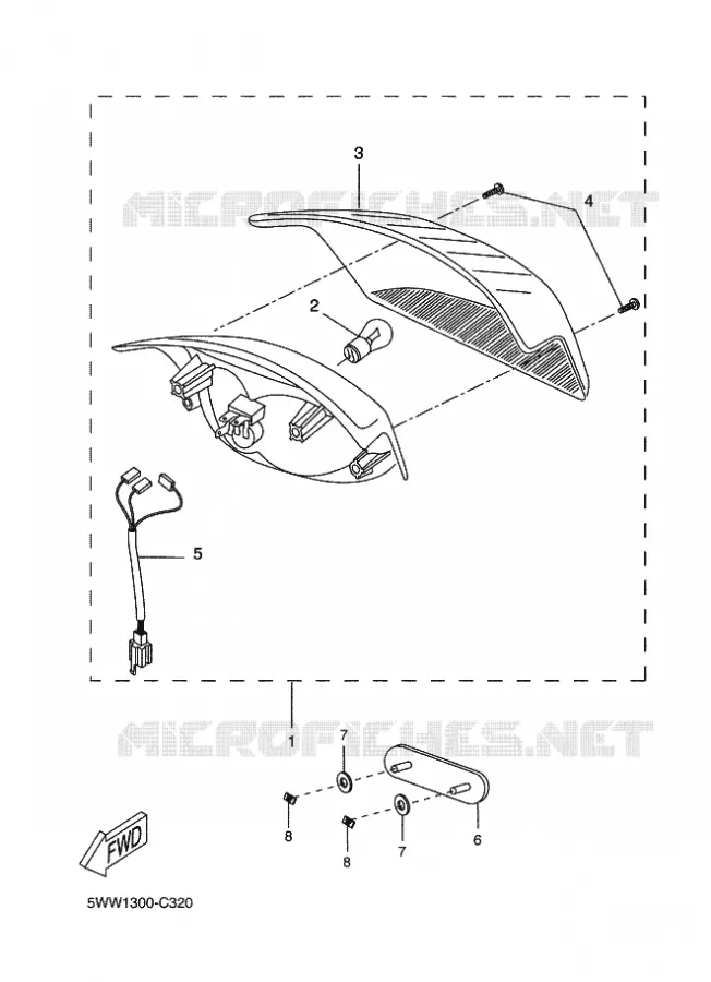 FEU ARRIERE Yamaha SCOOTER 50 2011 BOOSTER  CW50