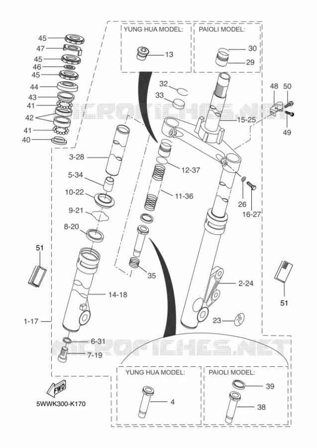 FOURCHE Yamaha SCOOTER 50 2011 BOOSTER  CW50
