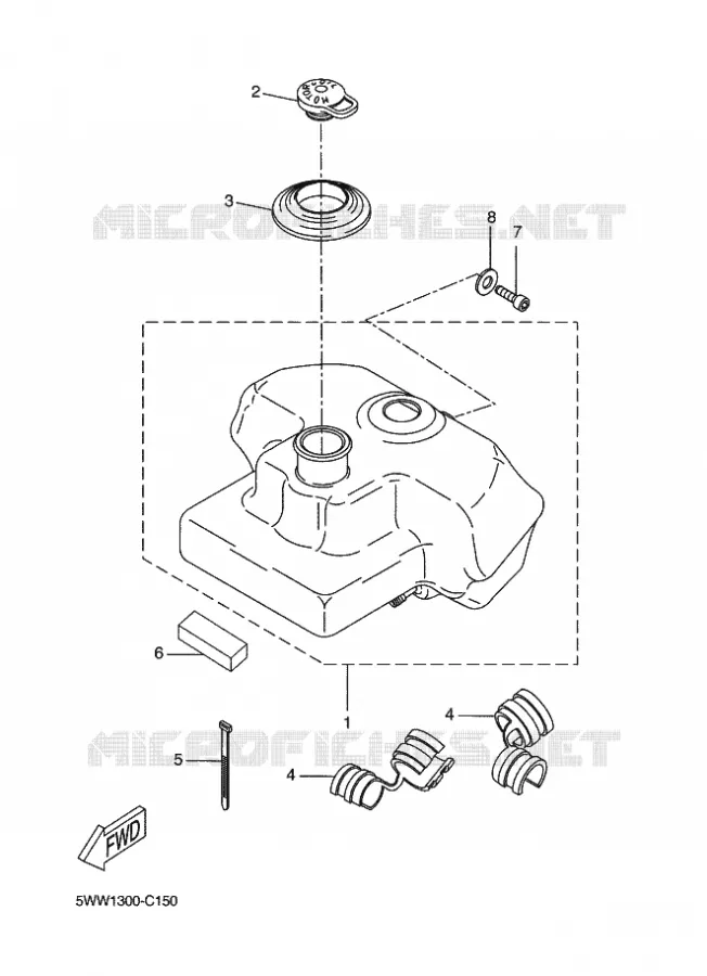 RESERVOIR D'HUILE Yamaha SCOOTER 50 2011 BOOSTER  CW50