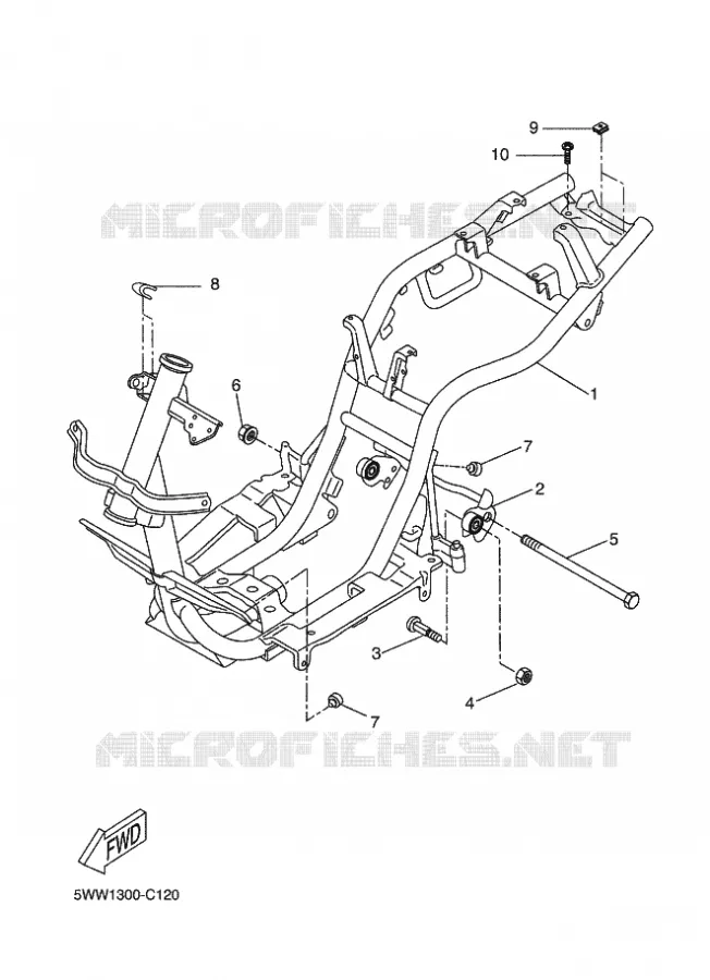 CADRE Yamaha SCOOTER 50 2011 BOOSTER  CW50