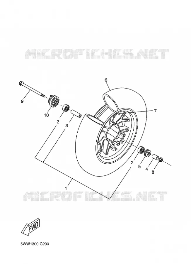 ROUE AVANT Yamaha SCOOTER 50 2011 BOOSTER  CW50