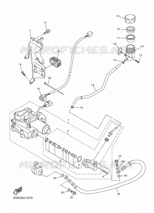 ACTIONNEUR DEMBRAYAGE Yamaha MOTO 1300 2011 FJR AS ABS  FJR1300AS