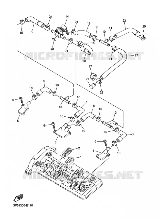 SYSTÈME D'ADMISSION D'AIR AIS Yamaha MOTO 1300 2011 FJR AS ABS  FJR1300AS
