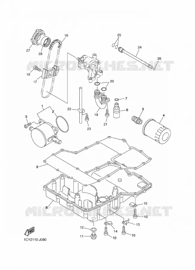 RADIATEUR D'HUILE / ECHANGEUR Yamaha MOTO 1300 2011 FJR AS ABS  FJR1300AS