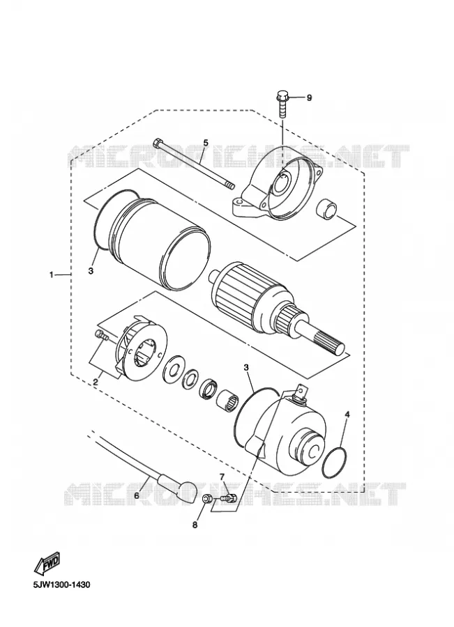 DEMARREUR Yamaha MOTO 1300 2011 FJR AS ABS  FJR1300AS