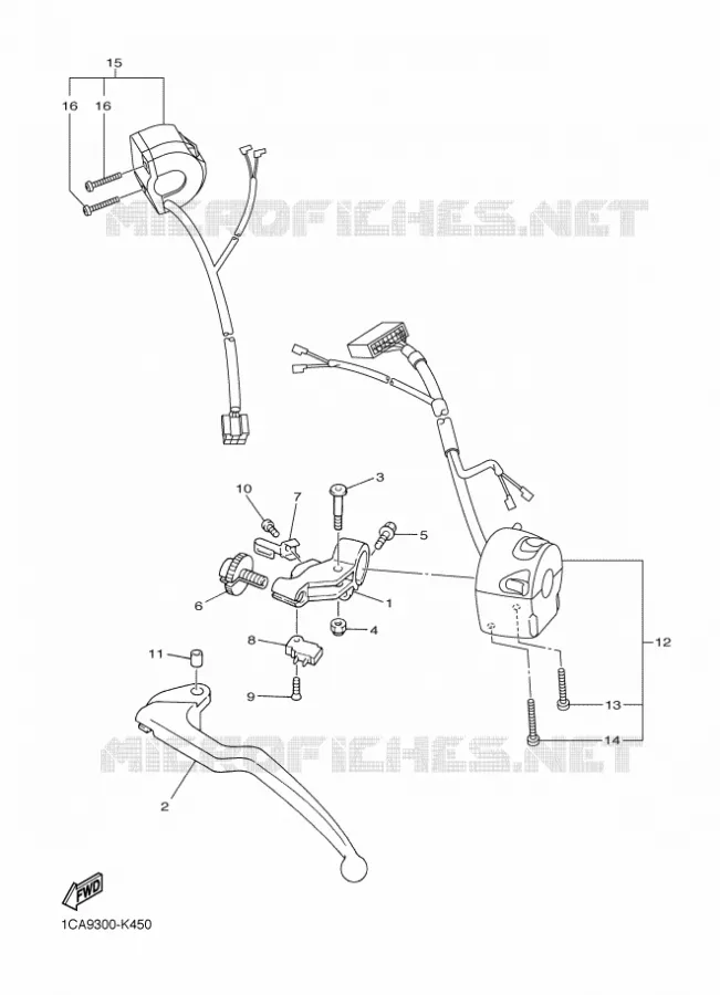 COMMODO / LEVIER Yamaha MOTO 1000 2011 FAZER  FZ1-S
